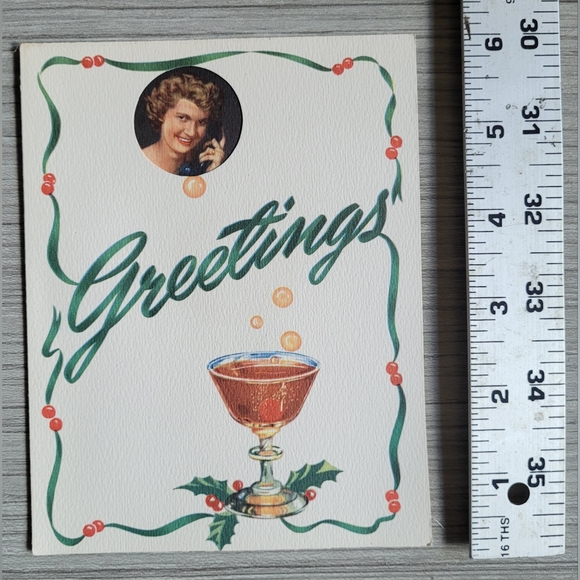 🎅🏼 RARE 1940s Vintage Funny Naughty Christmas Card - Made by A Nova Laugh 🎅🏼 - Picture 3 of 5